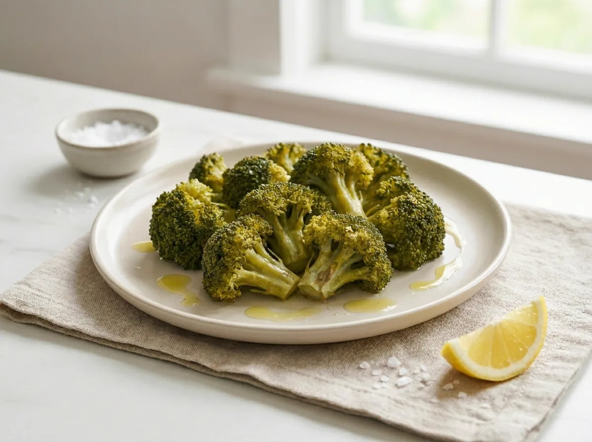 Broccoli without vacuum cooking: pale, soft, watery
