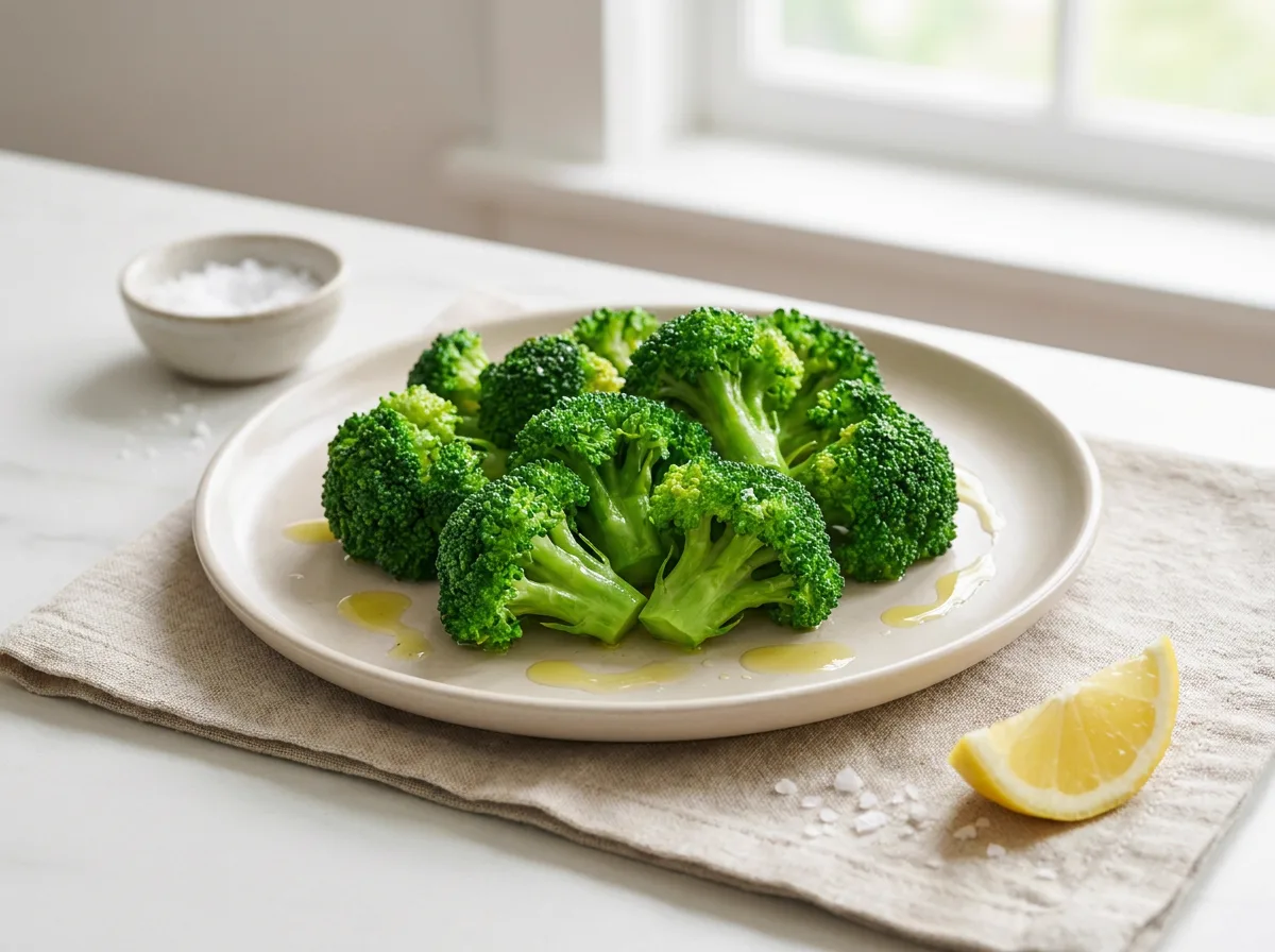Broccoli with vacuum cooking: bright green, crisp-tender