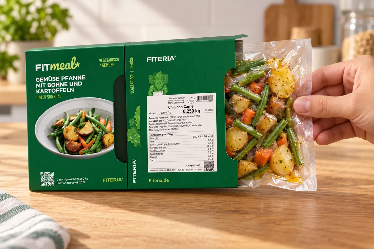 FITmeal-Hülle mit vakuumiertem Beutel